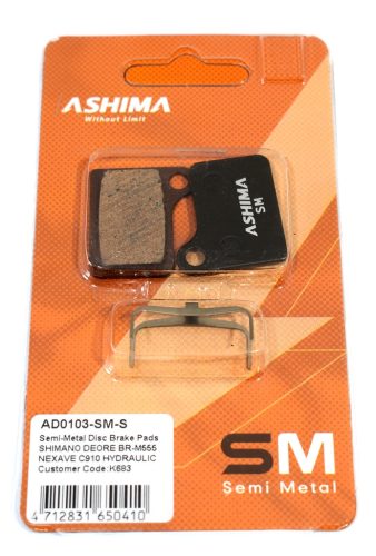 FÉKBETÉT TÁRCSAFÉKHEZ ASHIMA SHIMANO DEORE, NEXAVE/M555/ AD0103SMS