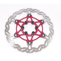 FÉKTÁRCSA ASHIMA 160MM FLO-TOR PIROS INOX/ALU ARF-1-160-RD