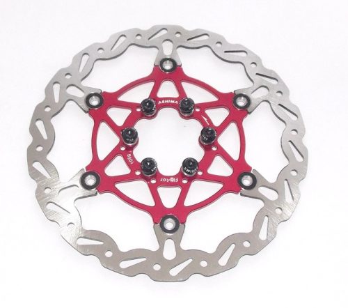 FÉKTÁRCSA ASHIMA 160MM FLO-TOR PIROS INOX/ALU ARF-1-160-RD