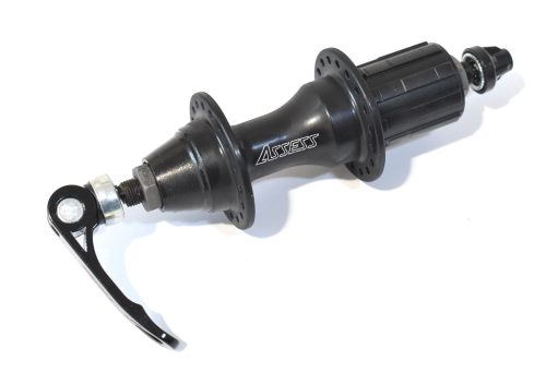 HÁTSÓAGY ASSESS MTB ALU FEKETE KAZETTÁS M10 14G/36H 135/145 QR  + GYORSKIOLDÓ
