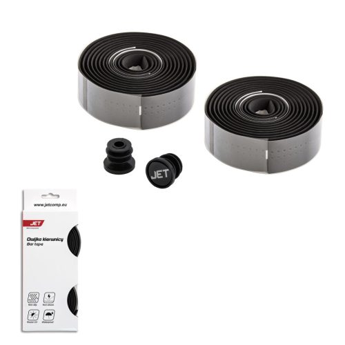 KORMÁNYBETEKERŐ SZALAG JET FEKETE PERFORÁLT EVA 1900X30MM RAGASZTÓSZALAGOS