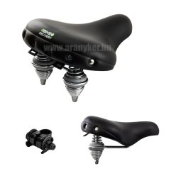   NYEREG BLP-7039 CRUISER FEKETE DUPLAKÚPRUGÓ  260x240mm +BILINCS SZEGECSELT;  E-BIKE  KRÓM  ALJ+RUGÓ