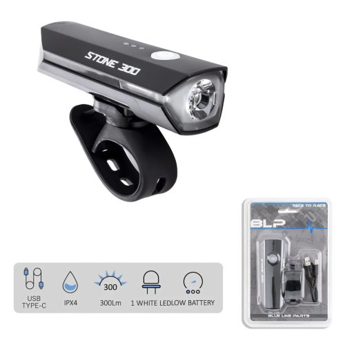 ELSŐLÁMPA USB KORMÁNYRA BLP STONE 300 LUMEN