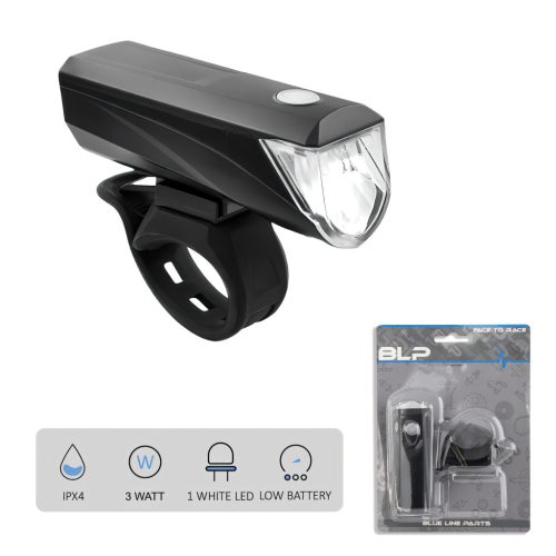 ELSŐLÁMPA ELEMES KORMÁNYRA BLP 1 LED 3W 25LUX