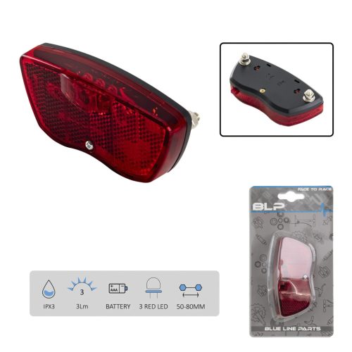 HÁTSÓLÁMPA CSOMAGTARTÓRA ELEMES 3LED BLP +ELEM